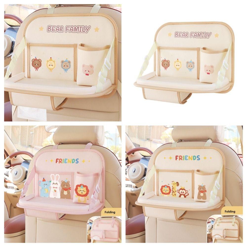 Large Capacity Foldable Car Backseat Table Food Tray Car Work Dining Table Car Organizer
