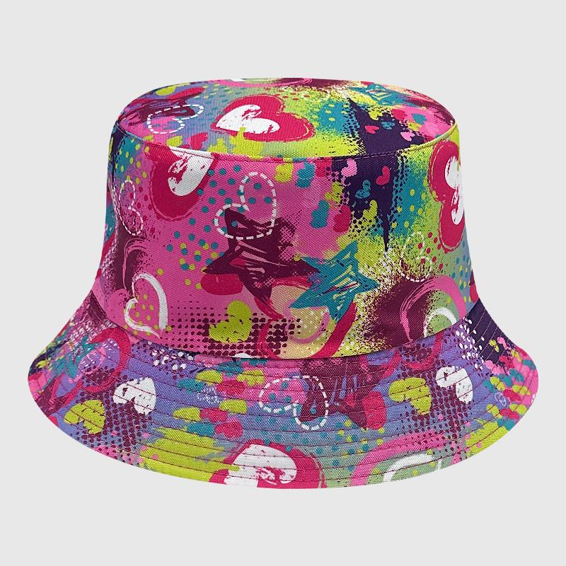 Dye Fisherman Tie Hat Uv Protection Assorted Colors Print Butterfly Cat Cap Leaf