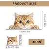 4Pcs Cat Car Mirror Sticker Funny Car Bumper Sticker, Cat Decals for Car Windows Car Accessories Interior Waterproof,Die-Cut for Cars,Windows,Laptops