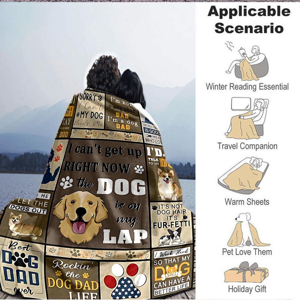 1pc Pet Lover Gifts Blanket, Lightweight Flannel Throw For Sofa, Bed, Travel, Camping, Livingroom, Office, Couch, Chair