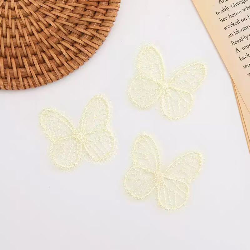 10/20 Pack Butterfly Applique Patches, Colorful Embroidered Organza Lace Butterflies Butterfly Fabric for DIY Sewing.