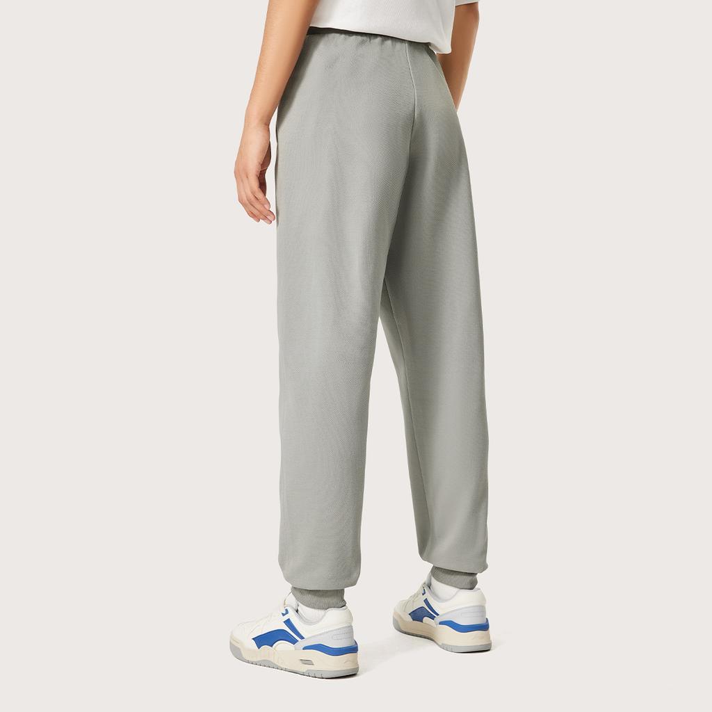 Li Ning Sports Lifestyle Series Loose Solid Color Comfortable Knitted Sports Pants Men Bottoms Moon-Surface-Gray AKLU581-3