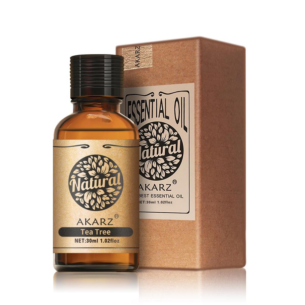 Óleo Essencial de Árvore de Chá AKARZ Corpo Rosto Cuidados com a Pele Spa Mensagem Aromaterapia Óleo de Árvore de Chá