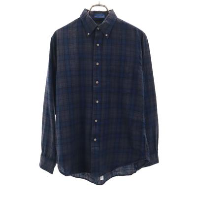 PENDLETON Anii 70 Vintage Fabricat în SUA Cămașă cu mânecă lungă cu nasturi cu model carouri Bărbați Second-hand