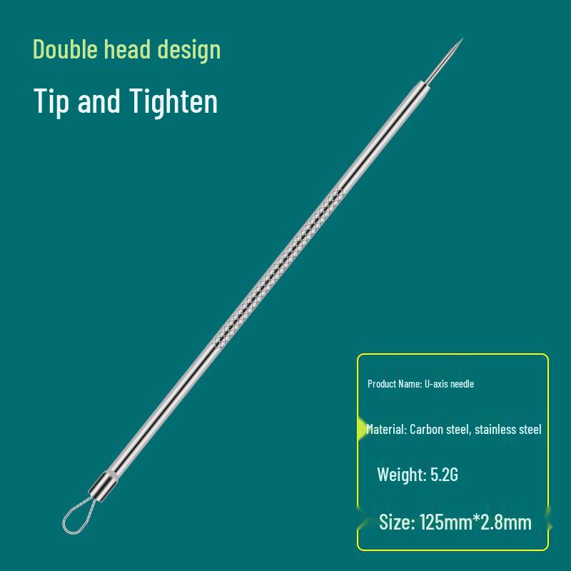 Precision Acne & Blackhead Removal Tweezers Set - Pimple Needle and Squeezing Tool