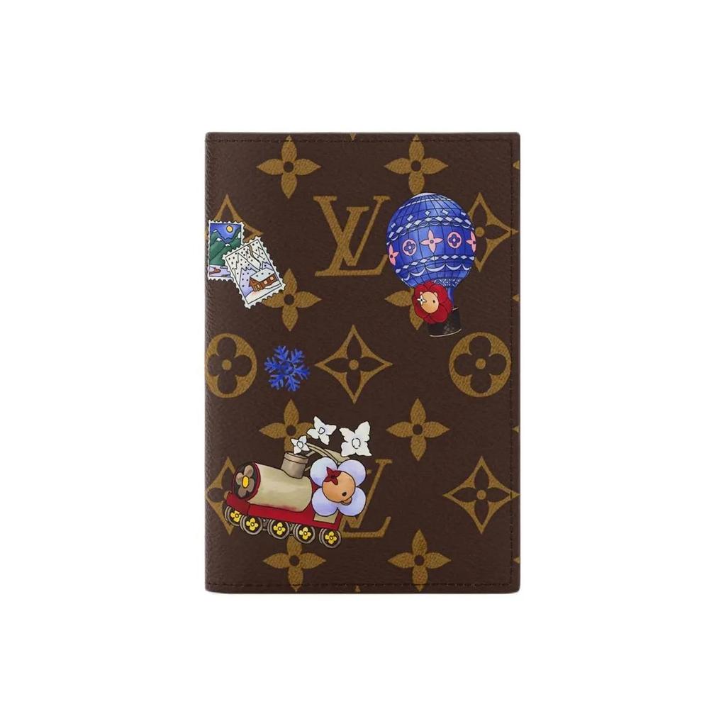 LOUIS VUITTON Brand Mascot Print Exterior Coated Canvas Passport Case Women's Brown