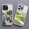 Flower Tree Kitten Silicone Phone Case For iPhone 12 11 Pro Max 16 15 14 13 Pro Max Plus X XR XS 7 8 Plus SE2 Shockproof Covers