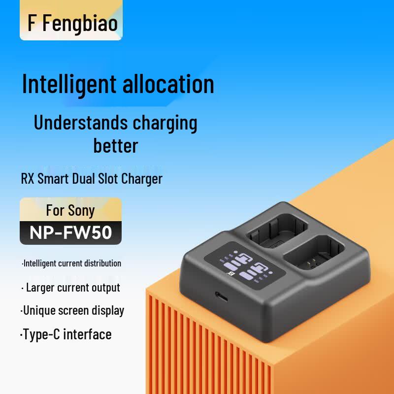 FB NP-FW50 Dual Slot Camera Battery Charger CN plug (adapter included)