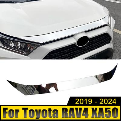 Für Toyota RAV4 XA50 2019 2020 2024 2024 2024 2024 RAV 4 Hybrid Edelstahl Auto Front Hood Motor Dekorative Abdeckung Trim aufkleber