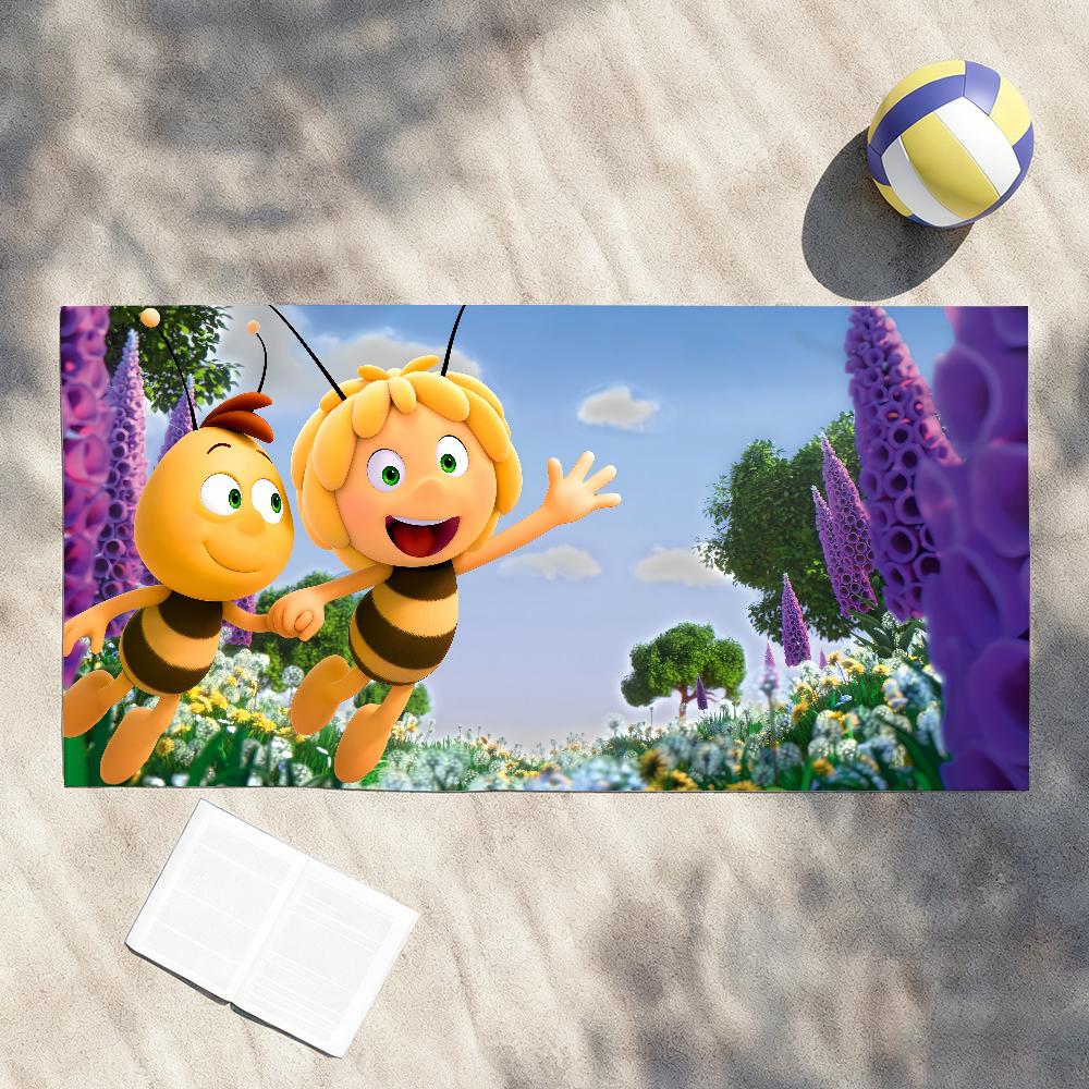 Cartoon M-Maya the Bee Cute Towel Shower Sauna Travel Spa Quick Dry Gym Accessories Soft Large Beach Towels