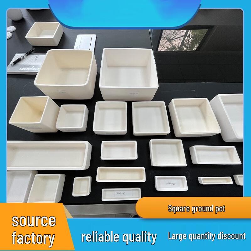 Yueyingxi 99% Alumina Ceramic Square Crucible with Lid 120x120x50 mm