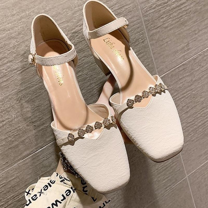 

Летние сандалии на среднем каблуке, женская обувь, новый брендовый дизайнер, вечерние туфли-лодочки с квадратным носком, платье, пикантная свадебная обувь, Femme Zapatillas