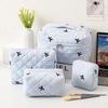 Quilted Bowknot Cosmetic & Wash Bag Travel Set