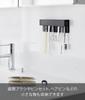 Yamazaki Jitsugyo Film Hook Toothbrush Tube Holder W18 Black W18 X X H6cm Hook Not Tower Floating Storage Toothbrush Holder Toothbrush Stand Wide Size