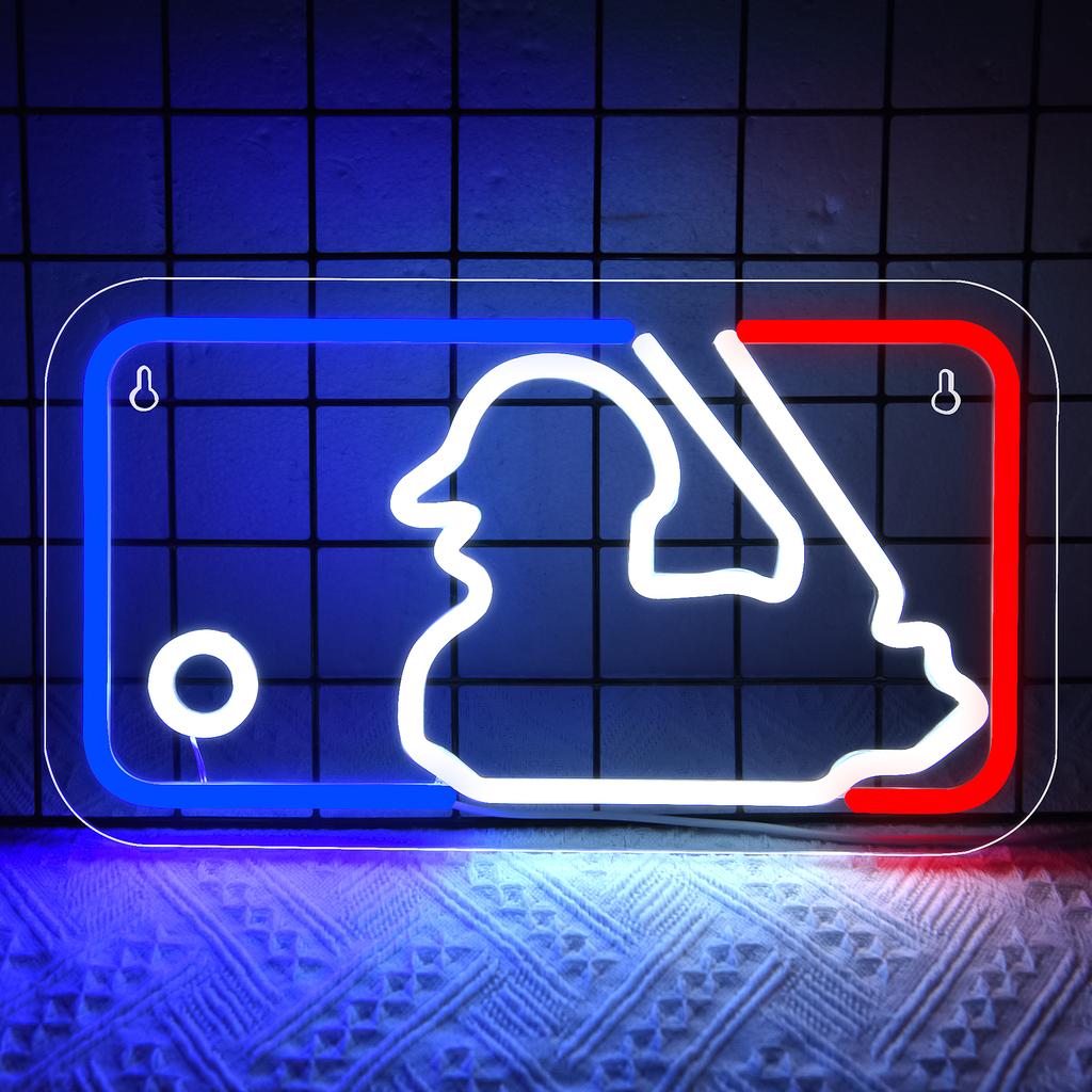 Baseball Neon Sign for Wall Decor,Baseball LED Sign for Man Cave,Baseball Light Up Sign Club Sport Decor Sign