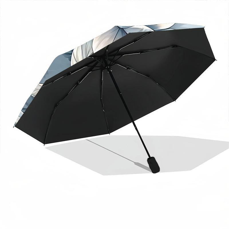 1pc Floral Pattern Automatic Open/Close Umbrella, Windproof, Folding Compact Umbrella with Lightweight Design for Women/Men031