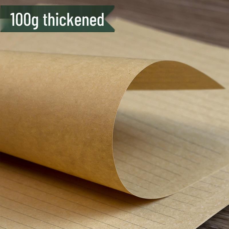 Vintage Wave Love Letter Set - 200 Sheets & Envelopes In Retro Kraft Paper Style