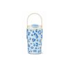 Dual Drinking Lid Insulated Water Bottle Leopard Print Portable Thermal Flask  School Use