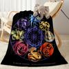 Gothic Style Blanket Warmthful Decor Perfect for Seaside Office Chair Livingroom Four Seasons Multipurpose Playful Design