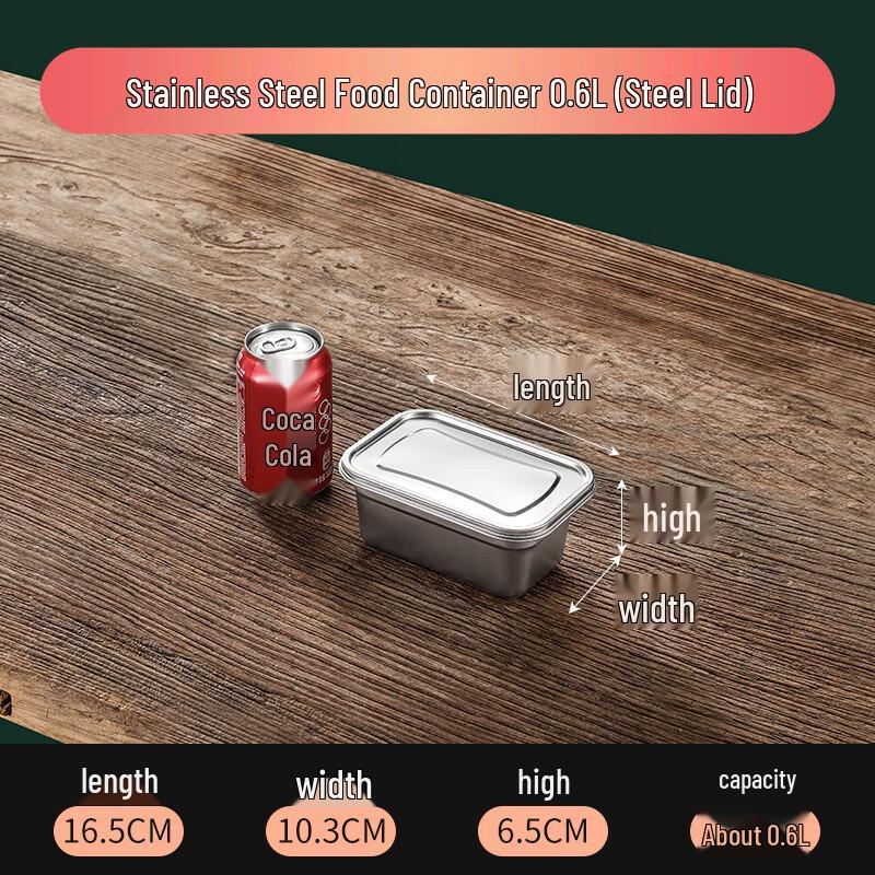 316 Stainless Steel Rectangular Airtight Food Storage Box
