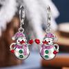 New Christmas Earrings for Women, Snowman Wax Inlaid Oil Earrings, Christmas Wind Is Cute and Super Popular