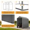 Bike Garage 187x100x160 Cm Black Steel Frame Powder-Coated Weatherproof Tent with PE Tarp Dark Grey for Bicycle & Garden Tools