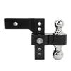 Adjustable Trailer Hitch 6in Drop Rise 12500LBS Capacity Stainless Steel for 2in Heavy Truck GTW Traction Hook Receiver