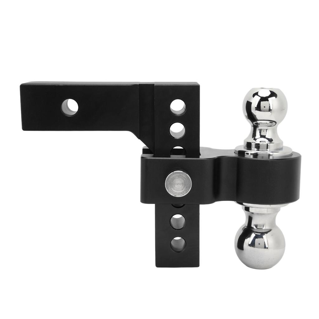 Adjustable Trailer Hitch 6in Drop Rise 12500LBS Capacity Stainless Steel for 2in Heavy Truck GTW Traction Hook Receiver