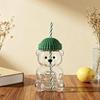 Ins-style Little Bear Glass Straw Cup