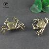 60G Brass Crab Small Statue Ornament Copper Handmade Antique Animal Miniature Figurine Office Desk Decoration Home Decor Craft