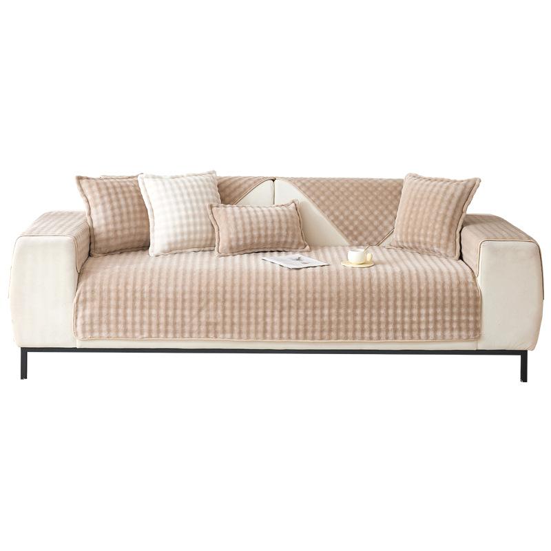 Special Flannel Sofa Cushion Winter Thickened Plush Warm Non-Slip Seat Cushion Sofa Cover New Cover