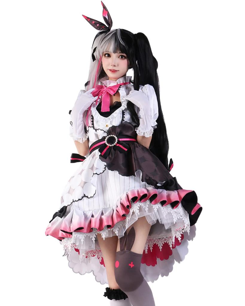 [Milky Time] Nijisanji Yami Rena Cosplay Halloween VTuber Virtual Idol (Costume, M)