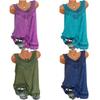 Women's Loose Sleeveless Vest T-shirt Blouse With Elegant Boho Lace Design In Plus Sizes
