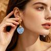 European and American Summer Beach Style Colorful Shell Earrings in High-grade Stainless Steel