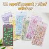 Cute Cartoon Animal Noctilucent 3D  Relief Stickers Fun Aesthetic Stickers Diy Phone Case Diary Stationery Sticker Gift