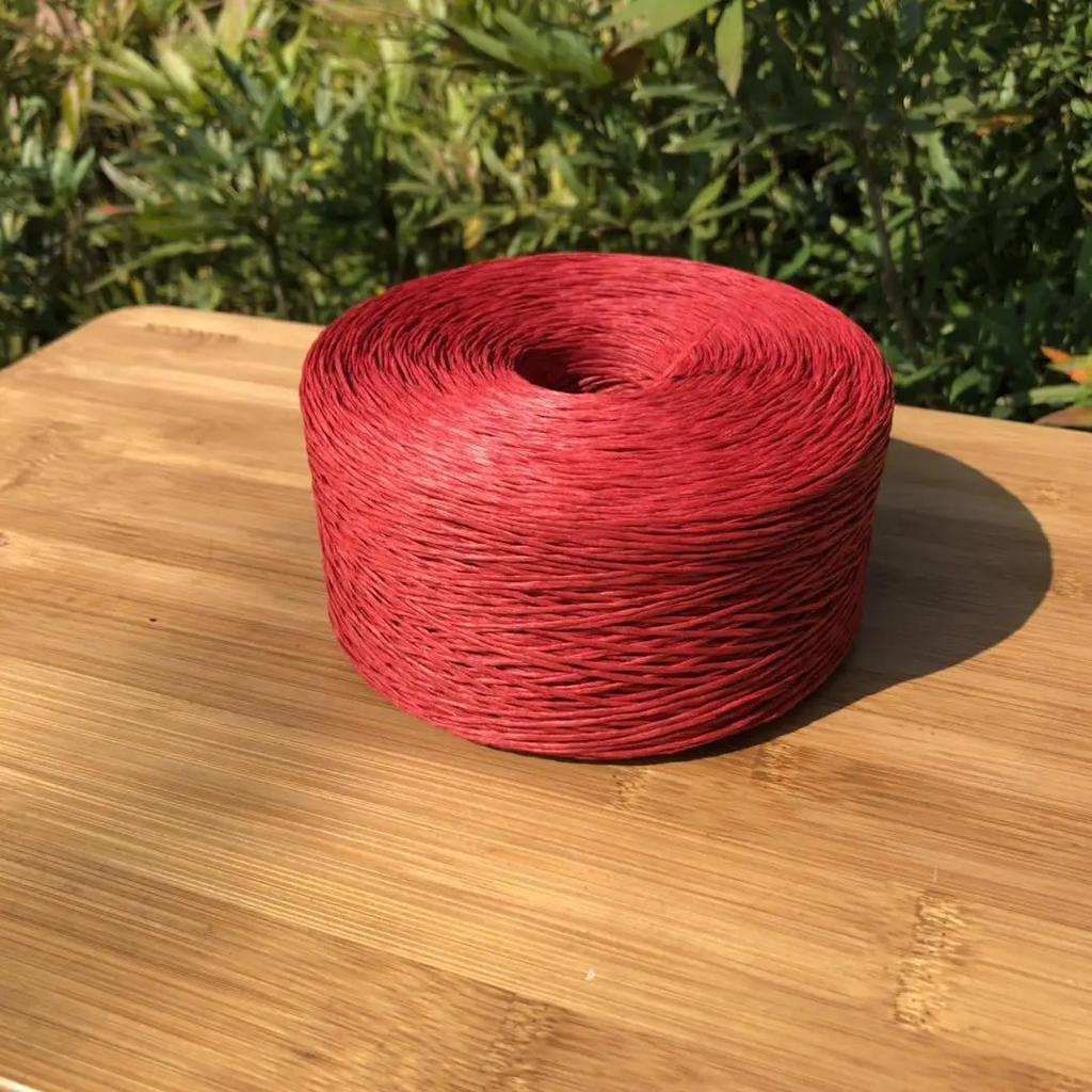 250g Fine Flat Raffia Yarn Wearable Soft Cotton Straw Thread for Hand Knitting Hats Handbags Summer Beach Craft Diy