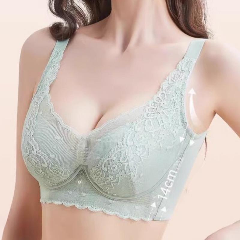 Large Size Anti-sagging Breathable Full Cup Thin Adjustable Underwear Push-up Comfortable Breast Control Bra