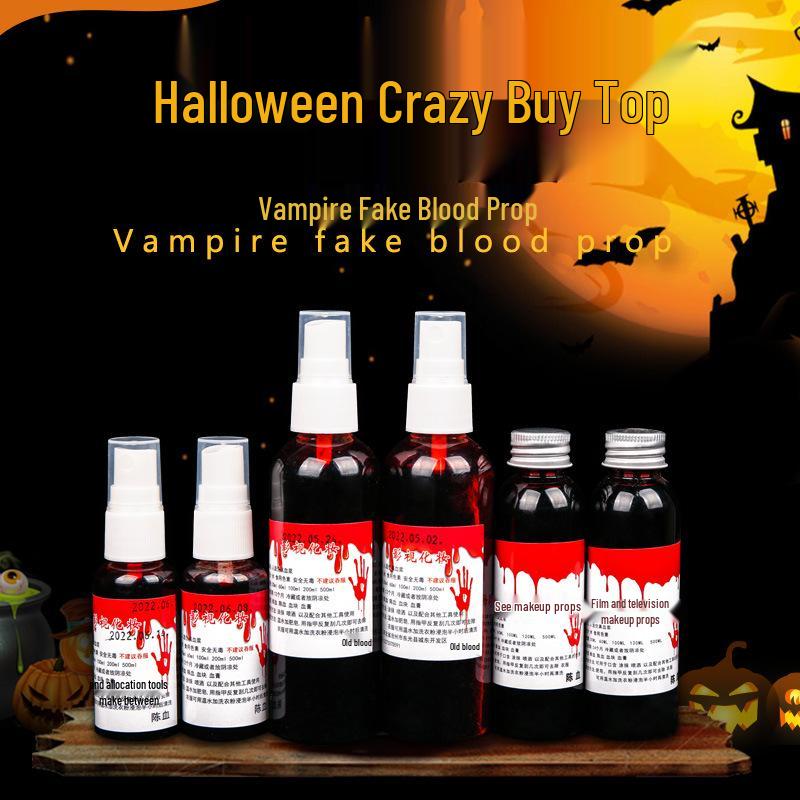 Edible Plasma Fake Blood Spray & Vomiting Blood Capsule for Halloween Makeup & Film Pranks