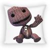 Funny LBP Sackboy Cartoon Style Pillow Case Antidustmite Pillowcase Invisible zipper silky short plush Sofa cushion cover
