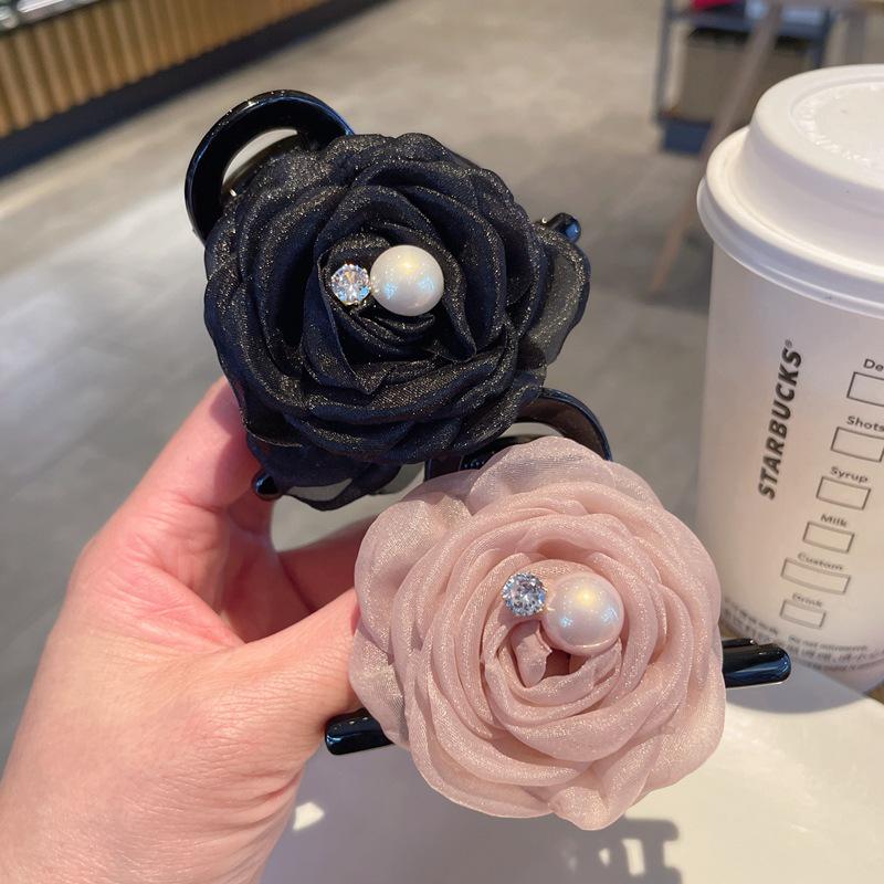 Kamelie Mittelgroße Hai-Haarklammer für Damen - Haarnadel und Kopfschmuck