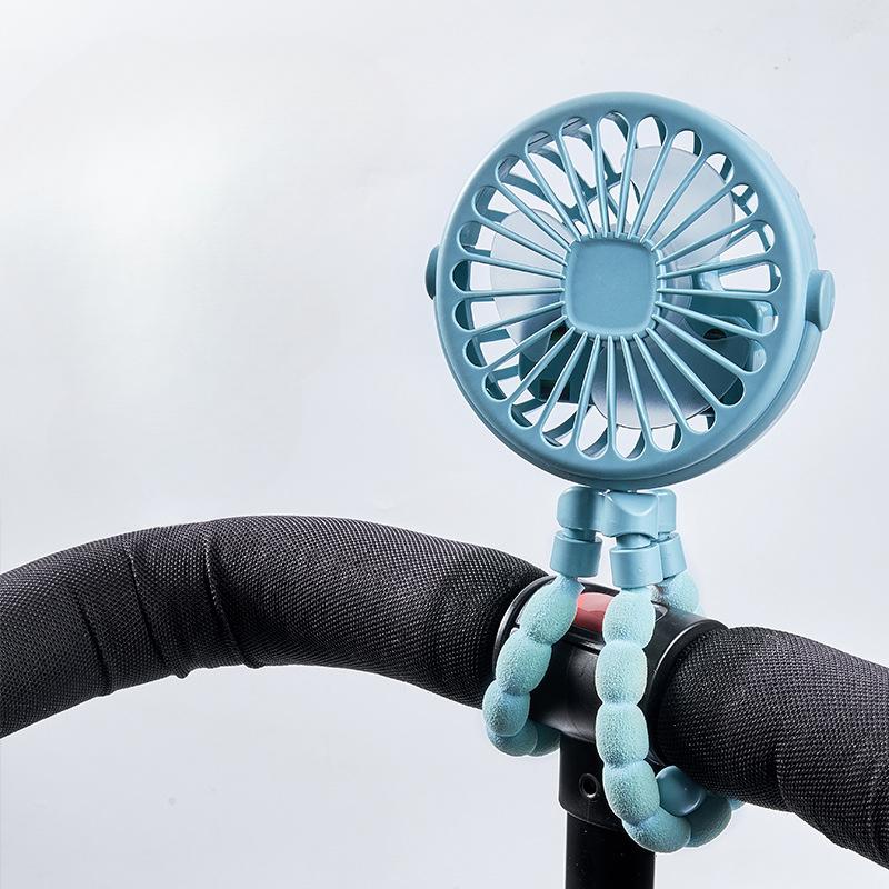 

Мини-вентилятор Octopus, 1 шт., с гибким штативом — зарядка от USB, тихий и регулируемый, 3-скоростной, мягкий ветер, функция освещения — идеально подходит для тренажерного зала, езды на велосипеде, автомобиля, рабочего стола 1pc синий