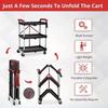 Foldable multi-function  trolley Removable tool trolley for washing and decorating hotel and restaurant supplies