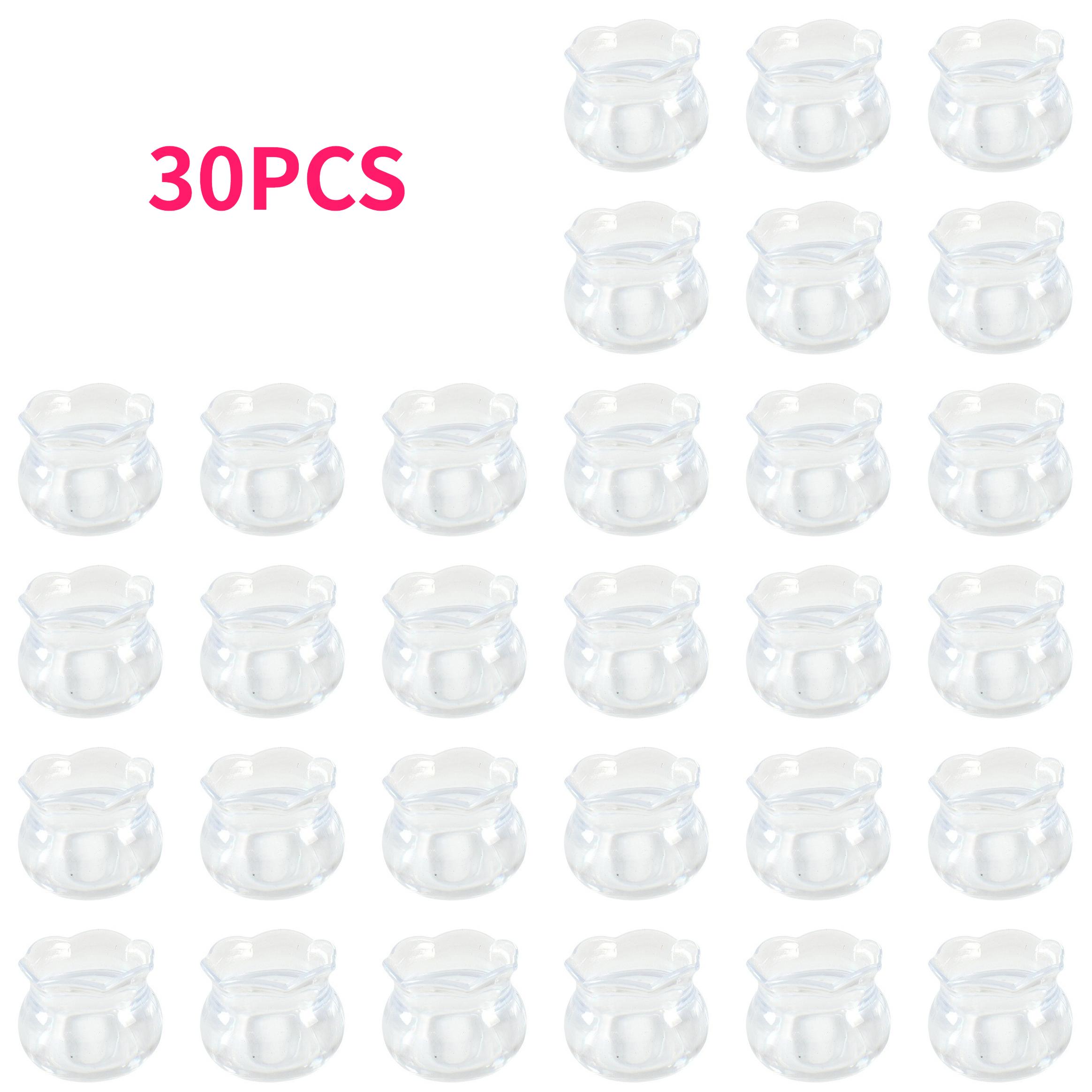 

30pcs Mini Vases Miniature Fish Tanks DIY Plastic Containers Home Decorative Vases Exquisite Creative Small Fish Tank Desk Decor