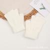 Winter Warm Gloves Plush Thick Half Finger Gloves