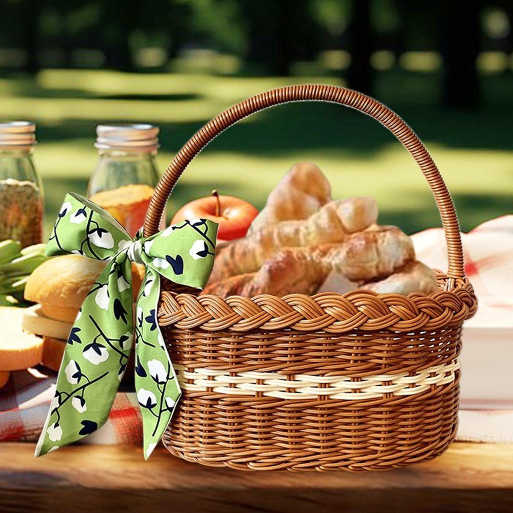 Con Cesto per Composizioni Floreali Toro Rattan di Salice Cesto per Conservazione Verdure Cesto Fiori Picnic