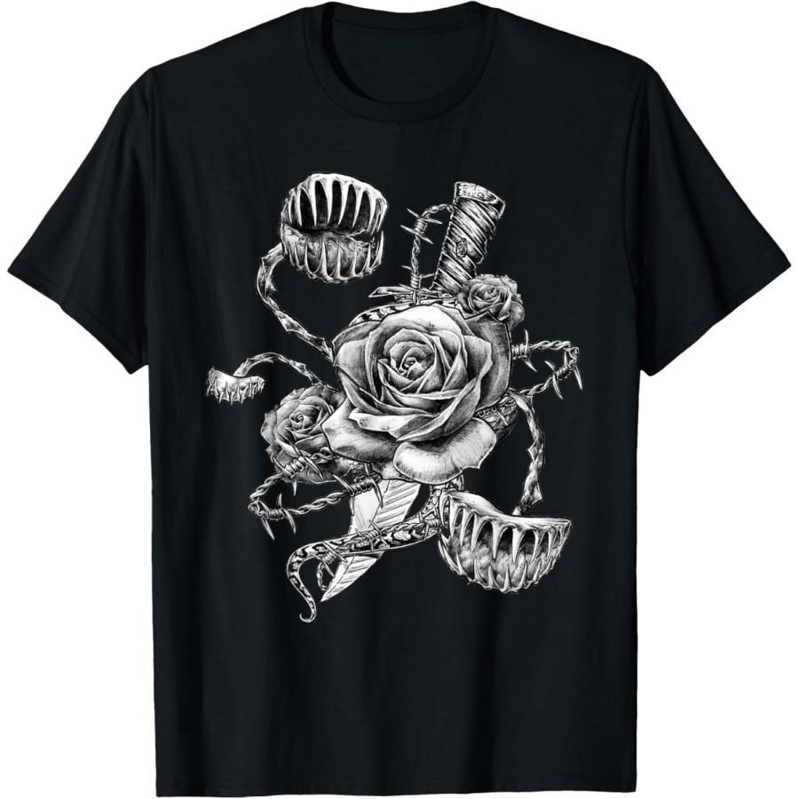 Tattoo Art Venus Fly Trap Rose Dagger T-Shirt XXXXXL чёрный