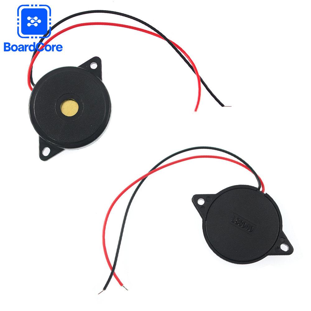 5 Stück 3040 Passiver Summer mit Draht Piezoelektrischer Lautsprecher 30 mm Durchmesser Elektronischer Summer mit Draht für Arduino DIY Elektronik