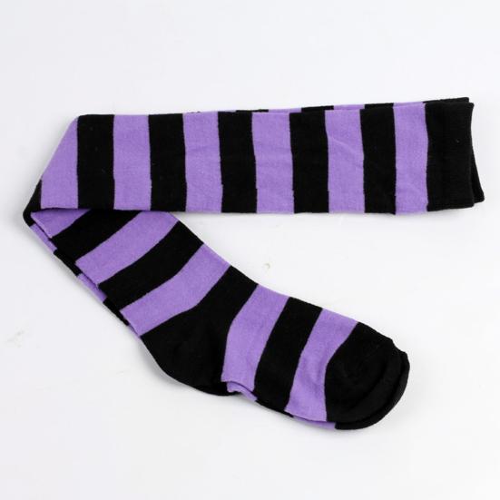 Stockings Color Block Striped Women Over The Knee Thigh High Socks for Christmas