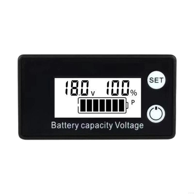 Low Power Consumption Electric Monitor with Clear Battery Percentage Readout Digital Voltmeter for 8 To 100V Systems