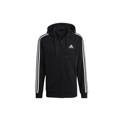 3-Stripe Full Zip Hooded Jacket Men Outerwear Black GK9051
